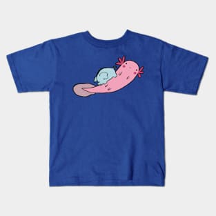 Little Elephant Big Axolotl Kids T-Shirt